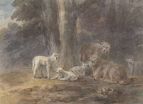Sheep under a tree, , Sawrey Gilpin