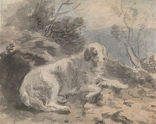 A Setter in a Landscape, , Sawrey Gilpin