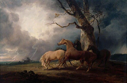 Horses in a Thunderstorm, 1798, Sawrey Gilpin