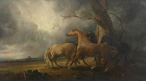 Horses in a Thunderstorm, 1798, Sawrey Gilpin