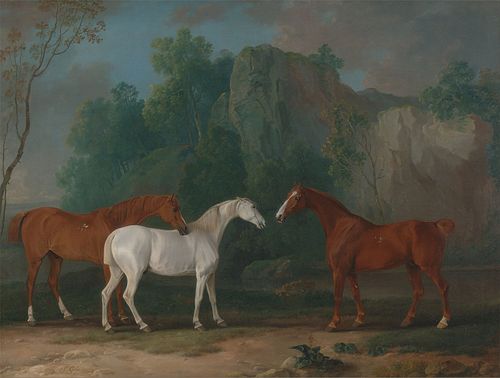 Three Hunters in a Rocky Landscape, 1775, Sawrey Gilpin