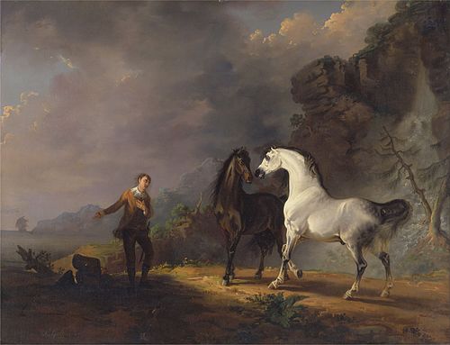 Gulliver Addressing the Houyhnhnm, 1769, Sawrey Gilpin