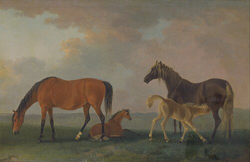 Mares and Foals, facing left, 1795, Sawrey Gilpin