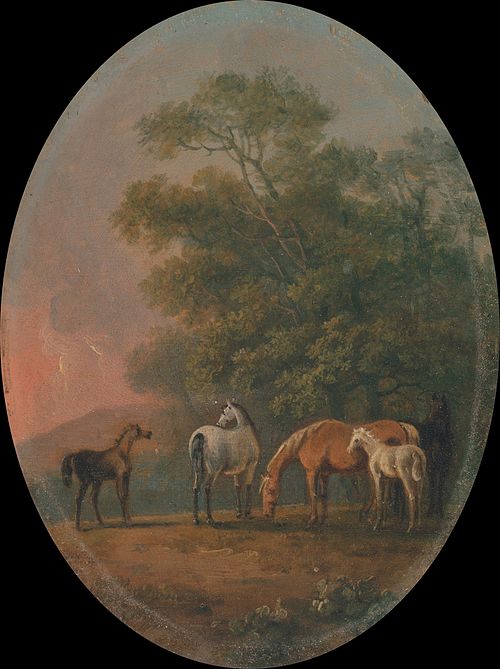 Mares and Foal, 1775, Sawrey Gilpin