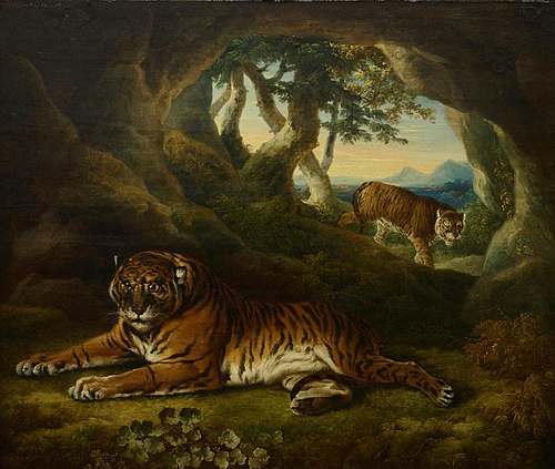 Deux tigres dans un paysage rocheux, 1785, Sawrey Gilpin