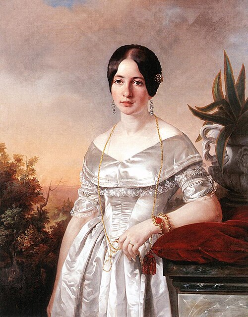 Lady with a Lorgnette, 1856, József Borsos