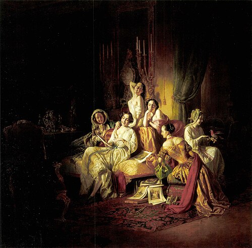 Girls after the Ball, 1850, József Borsos