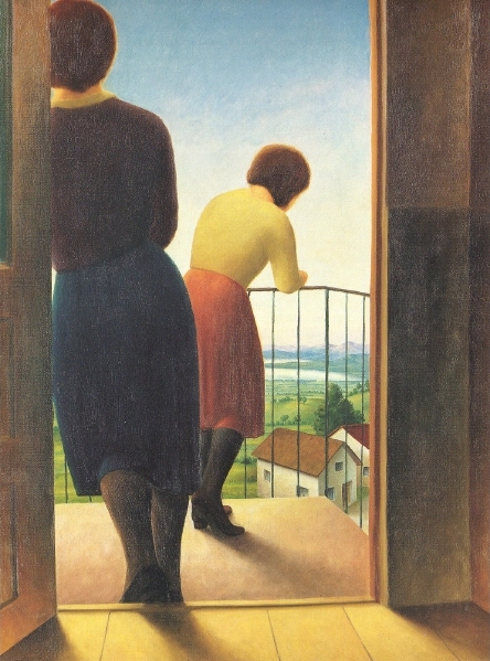 On the balcony, 1927, Georg Schrimpf