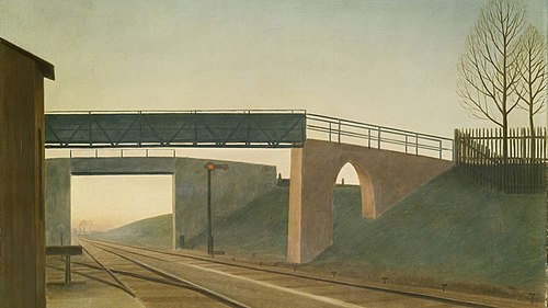 Railway Crossing, 1932, Georg Schrimpf