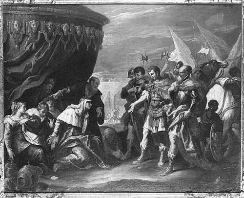 Familie des Darius, 1728, Gaspare Diziani