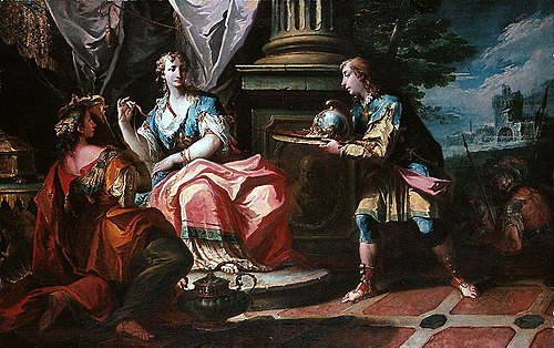 The arming of Erminia, 1738, Gaspare Diziani