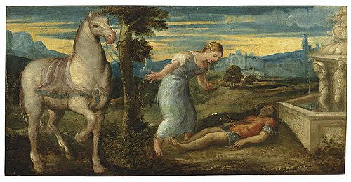 Angelica and Medoro, , Bonifazio Veronese