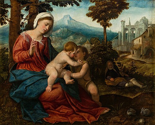 Rest on the Flight into Egypt, 1550, Bonifazio Veronese