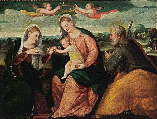 Le Mariage mystique de sainte Catherine, 1545, Bonifazio Veronese