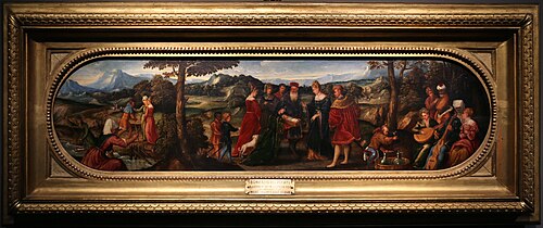 mosè salvato dalle acque e consegnato alla figlia del faraone, 1540, Bonifazio Veronese