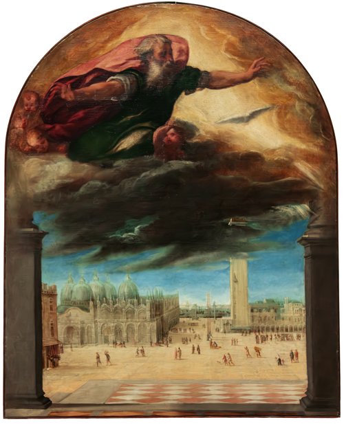 Dieu le père au dessus de la place St Marc, 1540, Bonifazio Veronese
