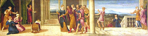 The Legend of the Infant Servius Tullius, 1530, Bonifazio Veronese