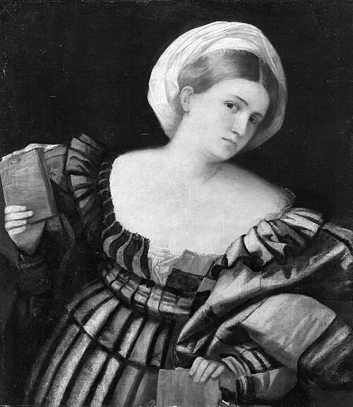 Woman Holding Two Tablets (the Cumaean Sibyl?), , Bonifazio Veronese