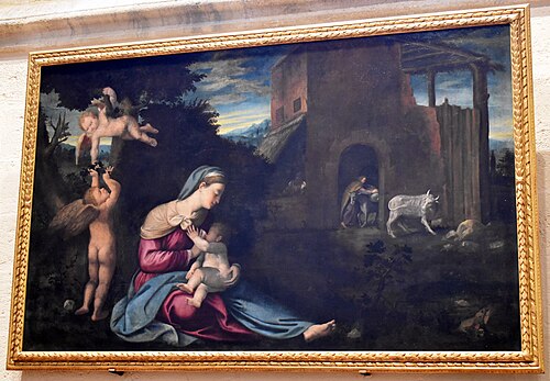 le Repos pendant la fuite en Égypte, 1600, Bonifazio Veronese