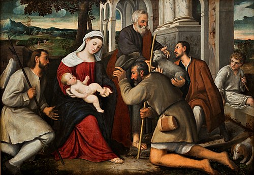 The Adoration of the Shepherds, , Bonifazio Veronese