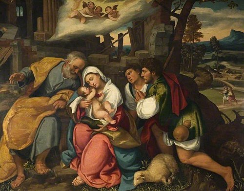 The Adoration of the Shepherds, 1530, Bonifazio Veronese