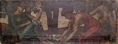 Frieze for Pownall Hall, 1889, Selwyn Image