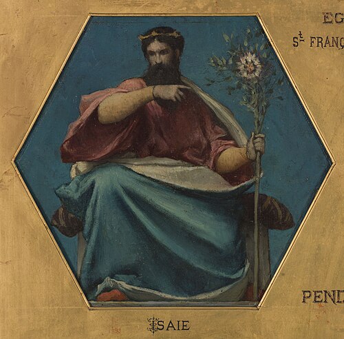 Esquisse pour l'église Saint François Xavier : Isaïe, 1875, Jules-Élie Delaunay