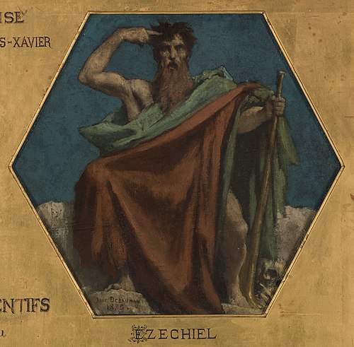 Esquisse pour l'église Saint François Xavier : Ezéchiel, 1875, Jules-Élie Delaunay