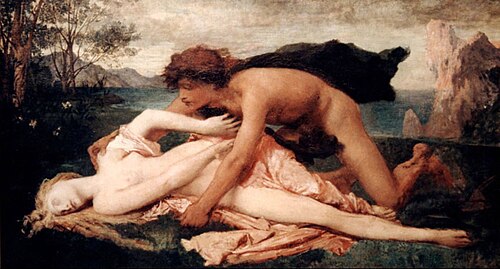 La nymphe Hespérie pleurée par Esacus, 1859, Jules-Élie Delaunay