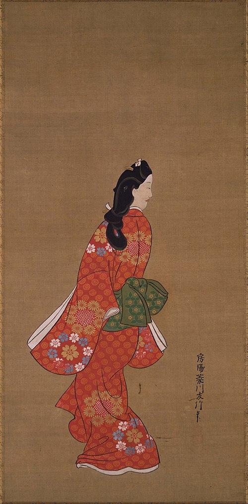Beauty Looking Back, 1690, Moronobu