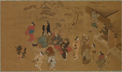 Spring Dance Scene, 1667, Moronobu