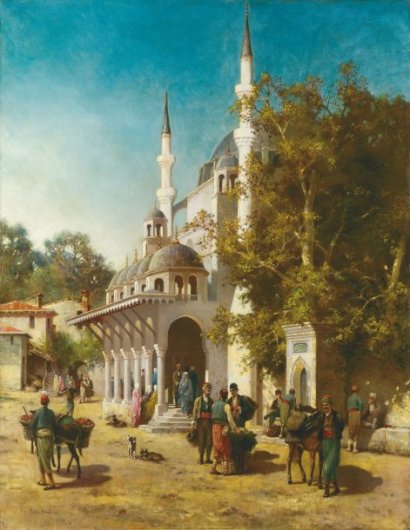 Entrée de la mosquée. Constantinople., 1868, Fabius Brest