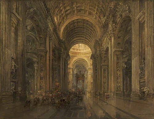 Interior of St Peter's, Rome, , Wyke Bayliss