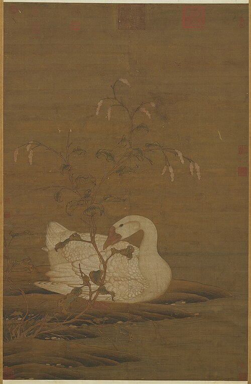 White Goose and Red Polygonum, , Song Huizong