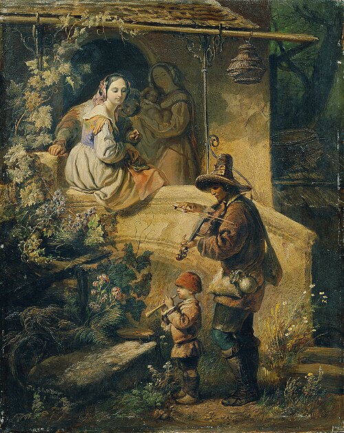 Idylle (Italienische Bettelmusikanten), 1855, Johann Nepomuk Geiger