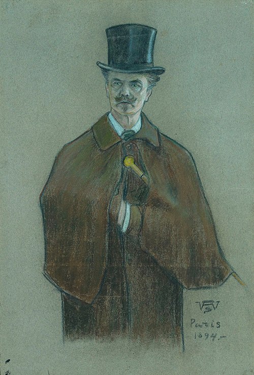 Portrait of August Strindberg, 1894, Sigurd Wettenhovi-Aspa