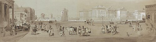 Government House from St. Andrew's Library - Calcutta, , Charles D'Oyly