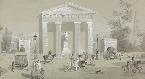 Statue of the Marquis of Hastings in Tank Square - Calcutta, , Charles D'Oyly
