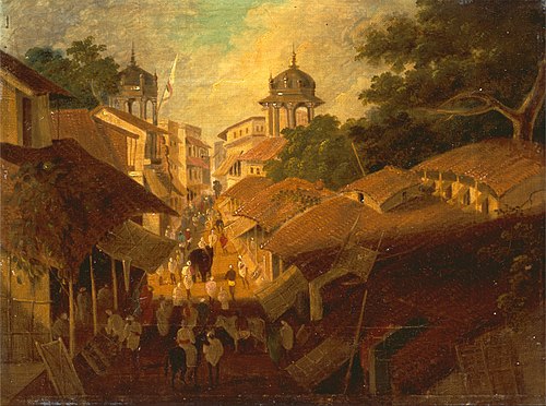 Street in Patna, 1825, Charles D'Oyly