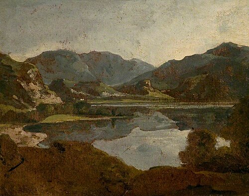 Keswick Lake, Cumberland, 1807, George Howland Beaumont