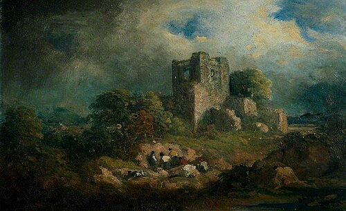 Broughton Castle, Lancashire, 1815, George Howland Beaumont
