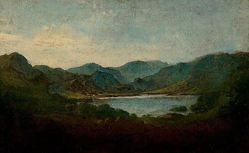 Keswick Lake, Cumberland (recto), 1818, George Howland Beaumont