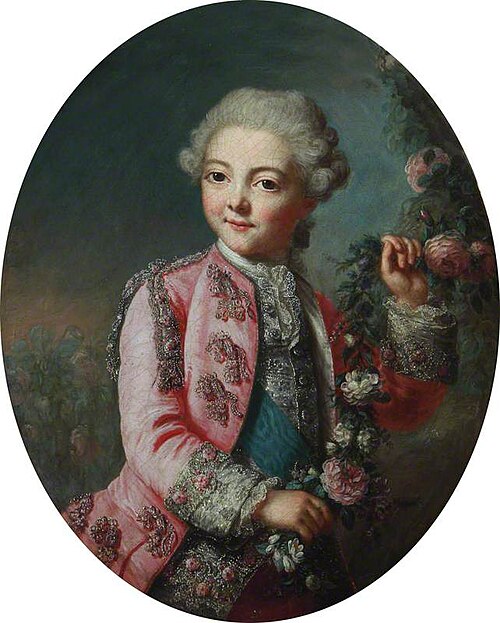 A Boy Holding a Garland of Flowers, 1760, Marianne Loir