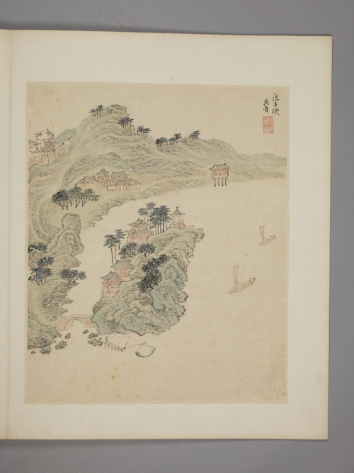 宋懋晋江南名胜图册, , Song Maojin