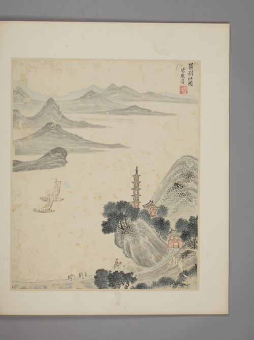宋懋晋江南名胜图册, , Song Maojin
