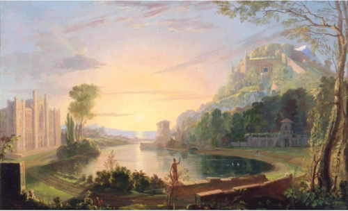 Landscape Composition: Helicon and Aganippe (Allegorical Landscape of New York University), 1836, Samuel Morse