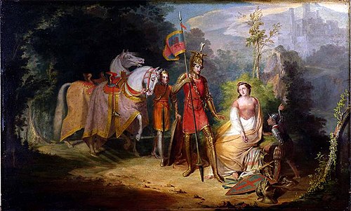 Scene from Spenser’s "Fairie Queene":  Una and the Dwarf, 1827, Samuel Morse