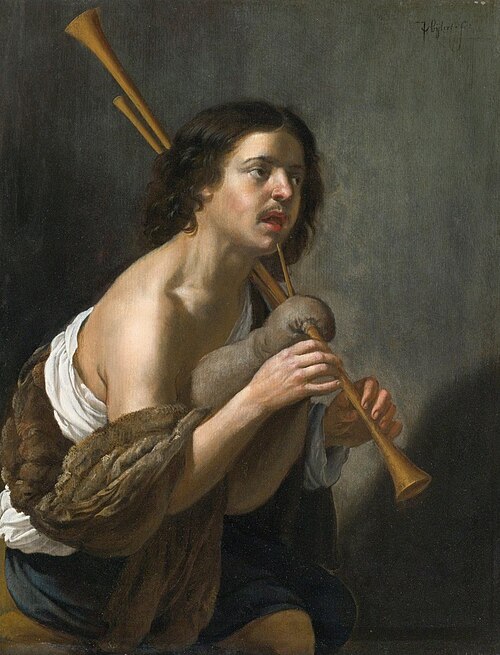 A Bagpipe Player, , Jan van Bijlert