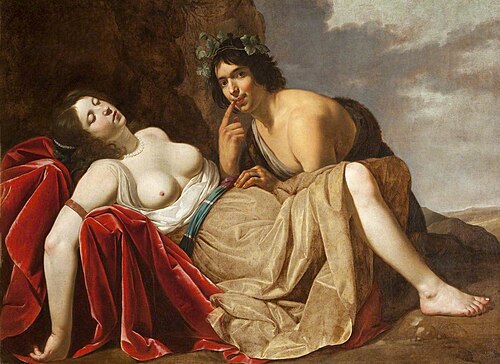 Shepherd and Sleeping Girl, 1626, Jan van Bijlert