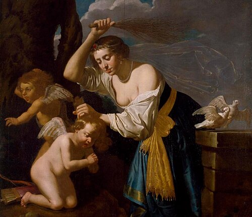 Venus Chastising Amoretti, 1650, Jan van Bijlert